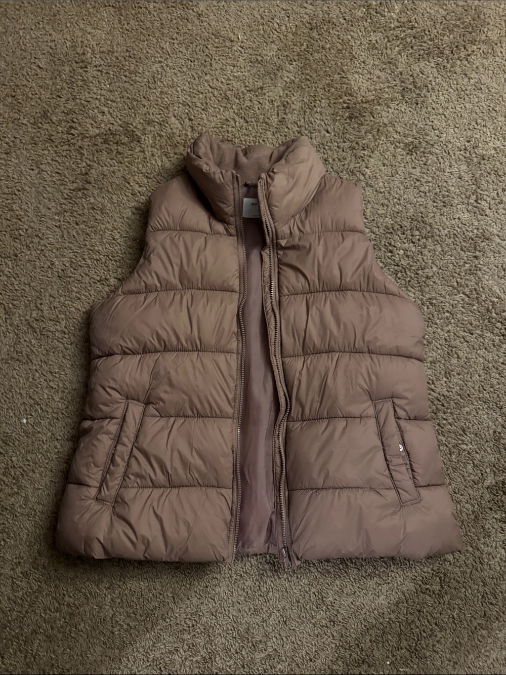 Kids Puffer Vest - Mauve Pink Sleeveless Jacket